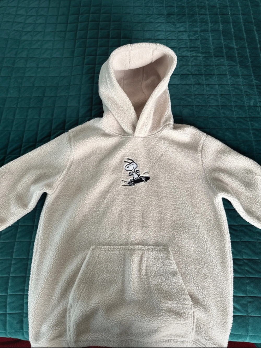 Vintage Peanuts Snoopy H&M Teddy Sherpa Fleece Hoodie - Picture 3 of 8